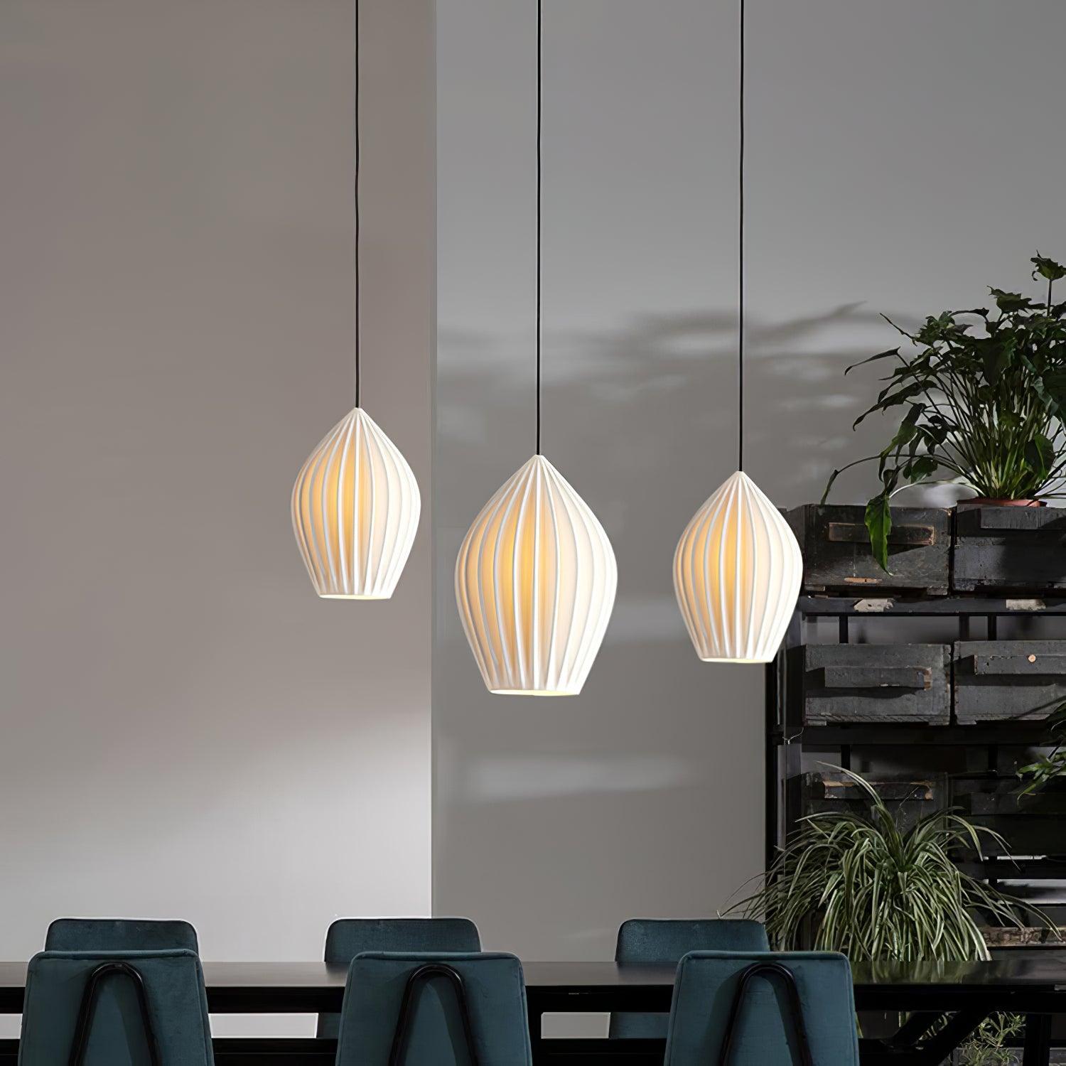 Ceramic Ribbed Pendant light - Vinlighting