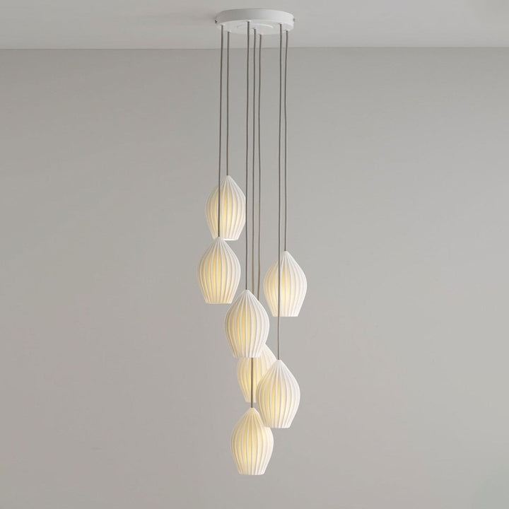 Ceramic Ribbed Pendant light