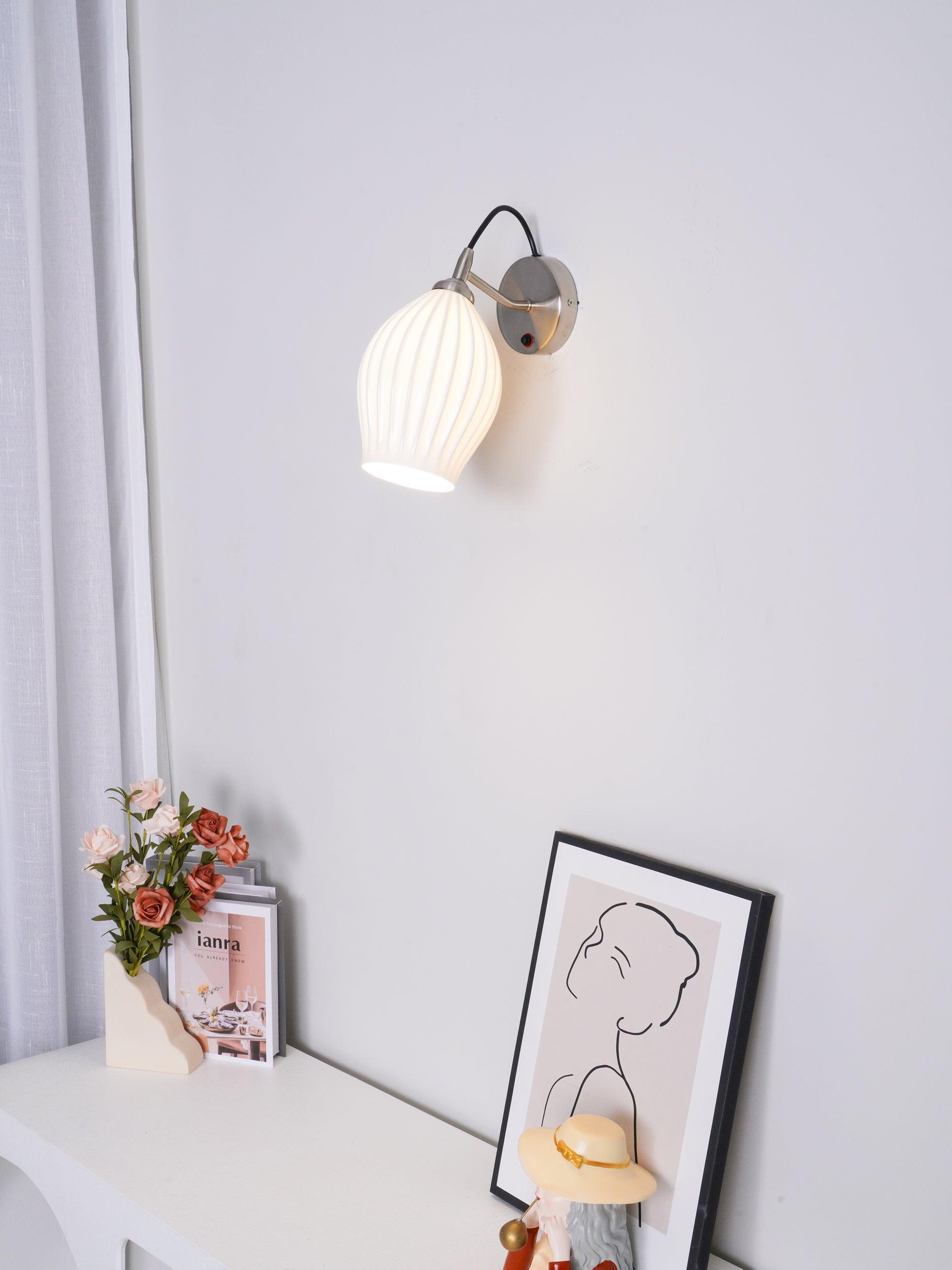 Ceramic Ribbed Wall Light - Vinlighting