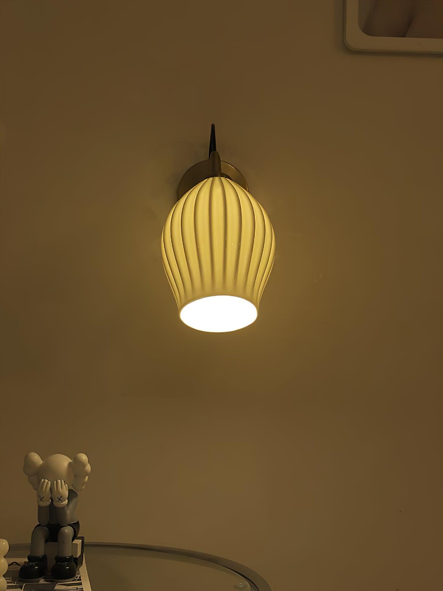 Ceramic Ribbed Wall Light - Vinlighting