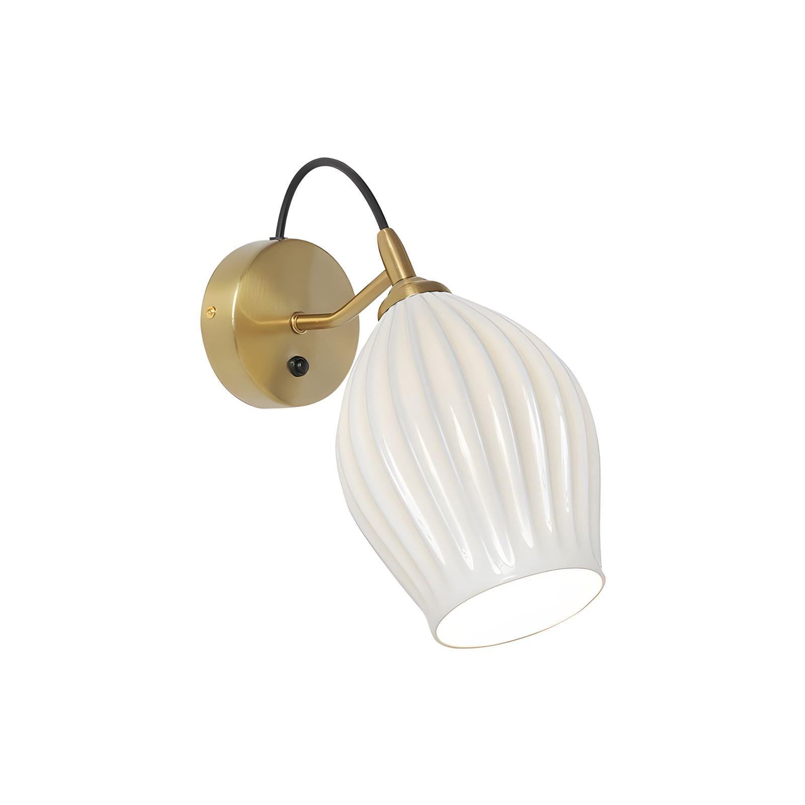 Ceramic Ribbed Wall Light - Vinlighting