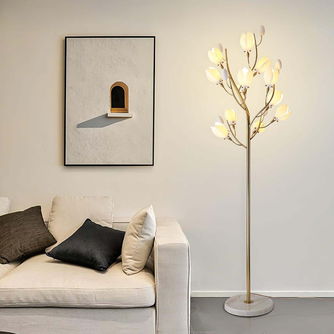 Ceramics Magnolia Floor Lamp – European Elegance Flowers