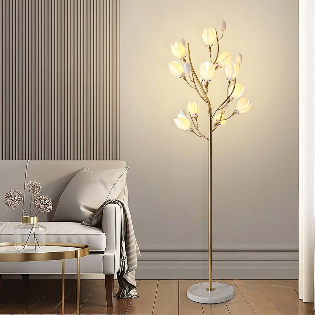 Ceramics Magnolia Floor Lamp – European Elegance Flowers