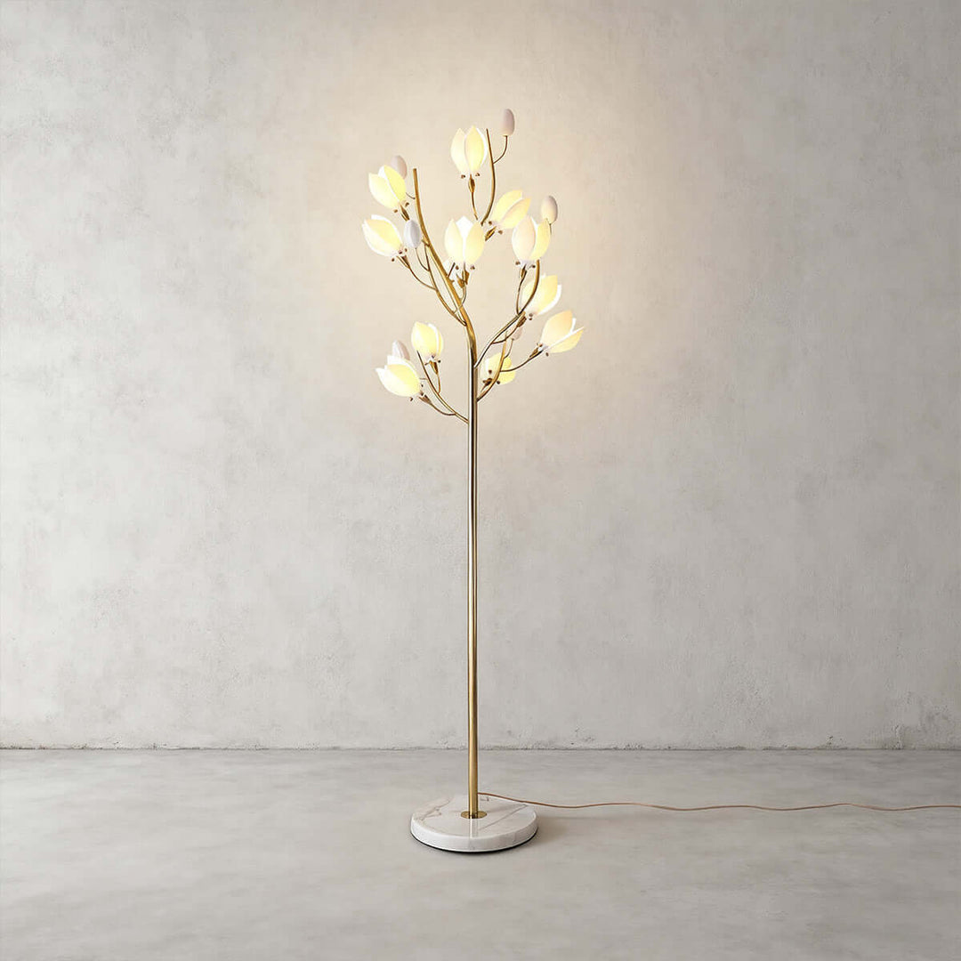 Ceramics Magnolia Floor Lamp – European Elegance Flowers