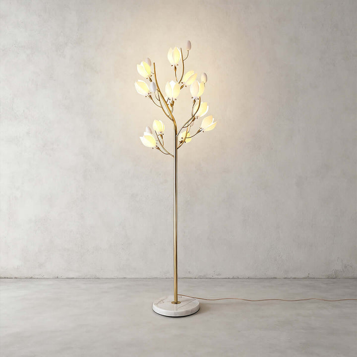 Ceramics Magnolia Floor Lamp – European Elegance Flowers