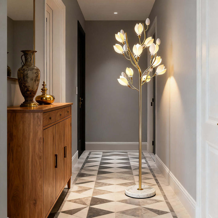 Ceramics Magnolia Floor Lamp