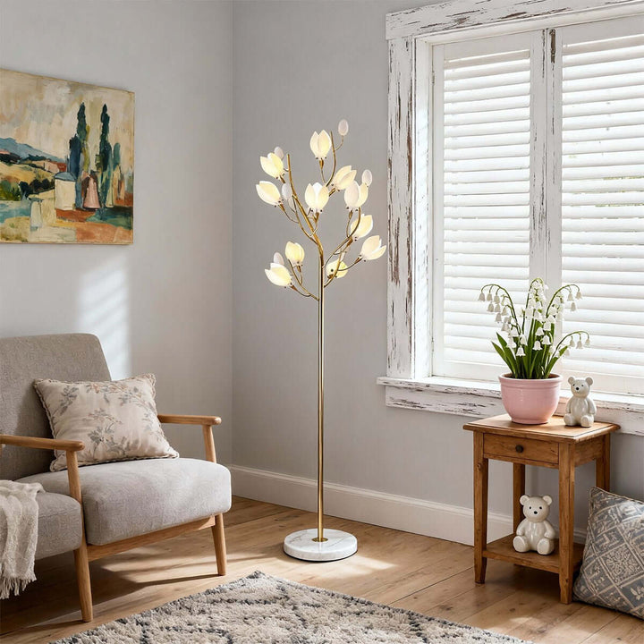 Ceramics Magnolia Floor Lamp