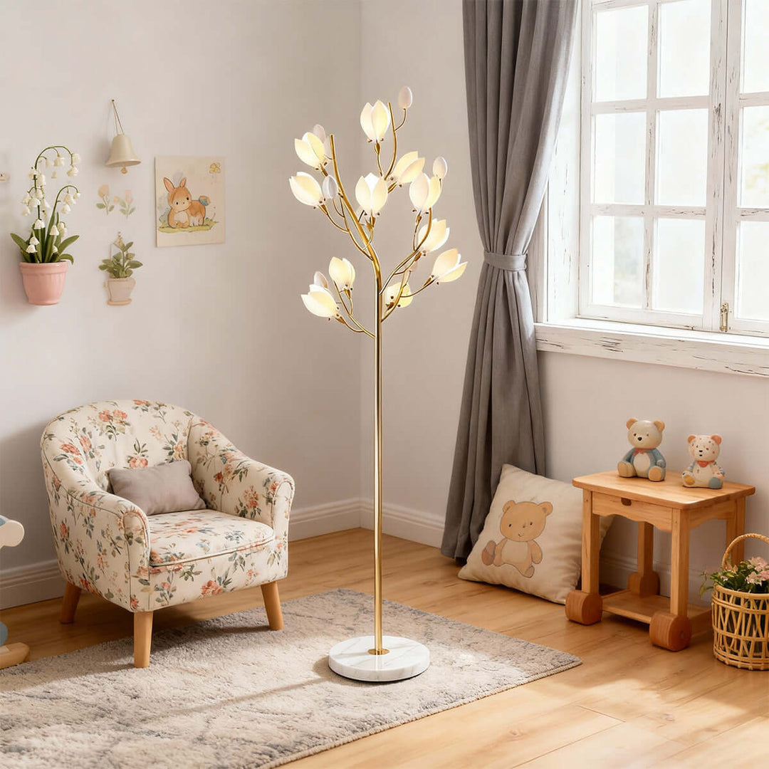 Ceramics Magnolia Floor Lamp
