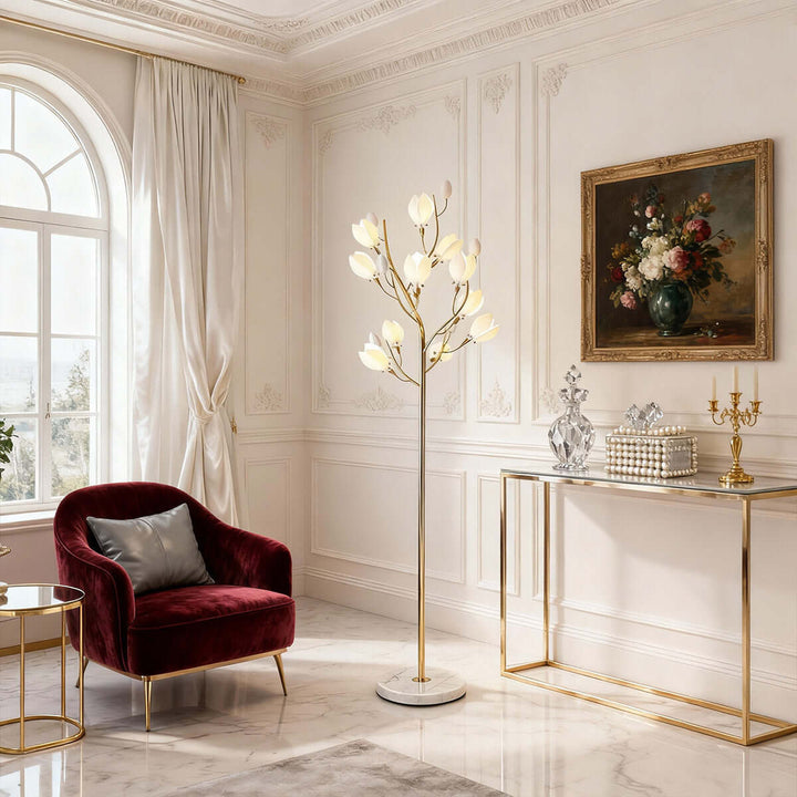 Ceramics Magnolia Floor Lamp