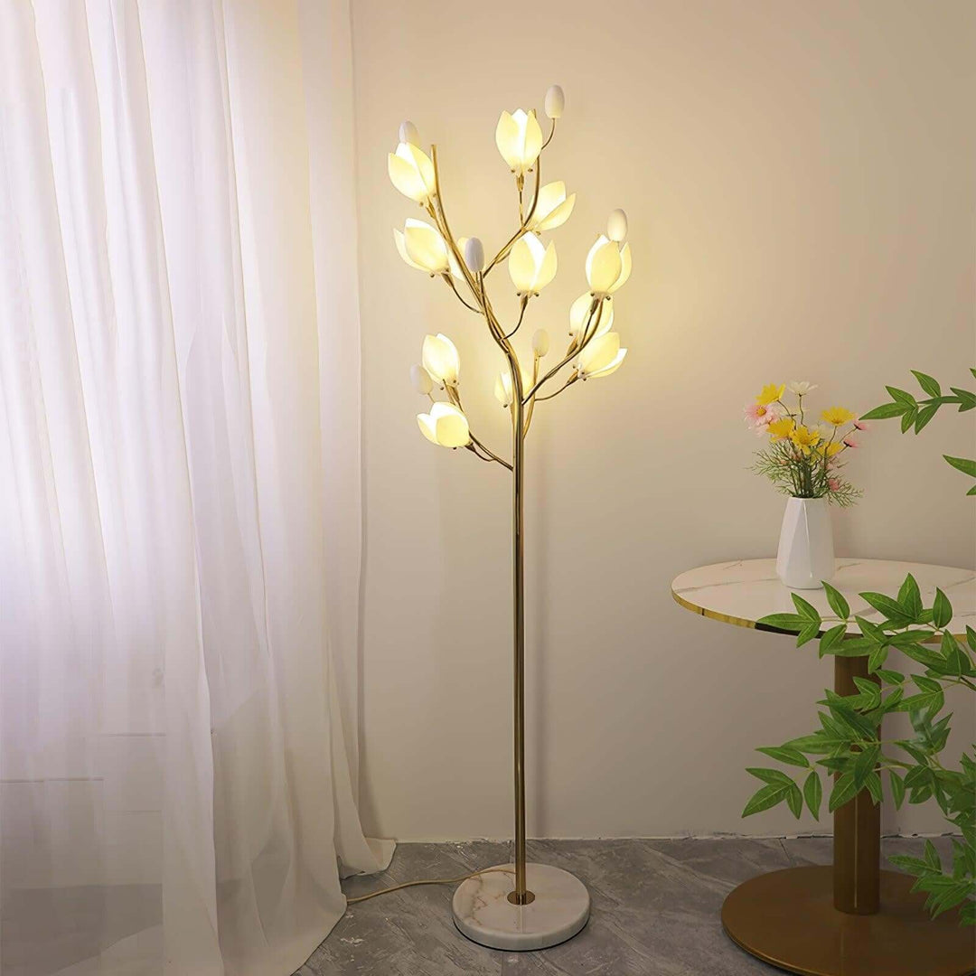 Ceramics Magnolia Floor Lamp – European Elegance Flowers