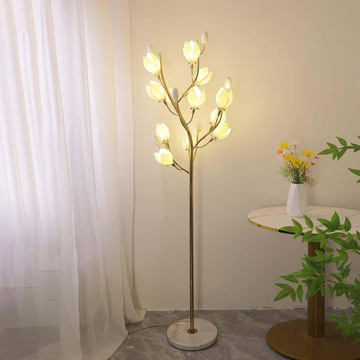 Ceramics Magnolia Floor Lamp – European Elegance Flowers