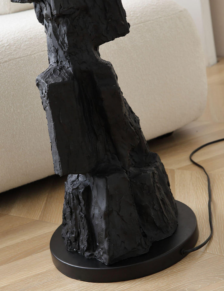 Charcoal Lava Floor Lamp | Illuminated Glass & Mirror Effect | Vinlighting | Vinlighting