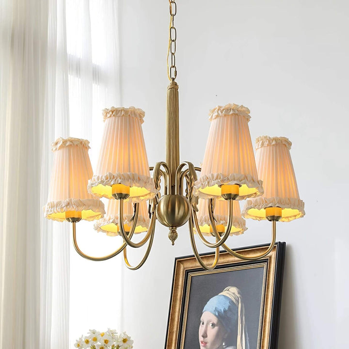 Cielia Chandelier - Contemporary Fabric Shade for Living Room