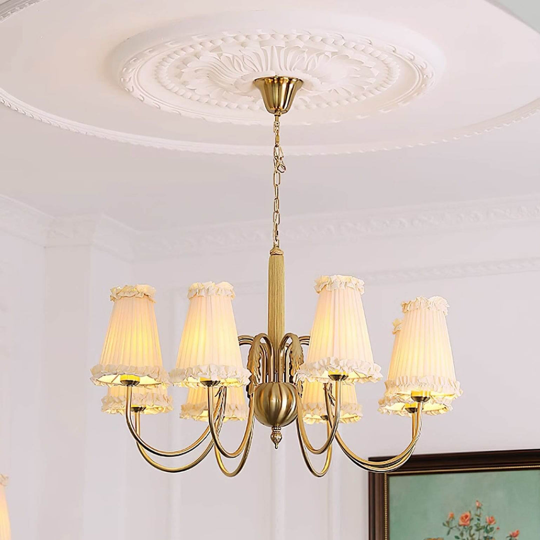Cielia Chandelier - Contemporary Fabric Shade for Living Room