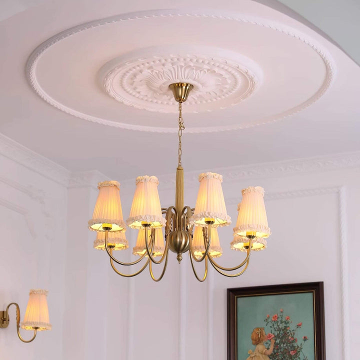 Cielia Chandelier - Contemporary Fabric Shade for Living Room