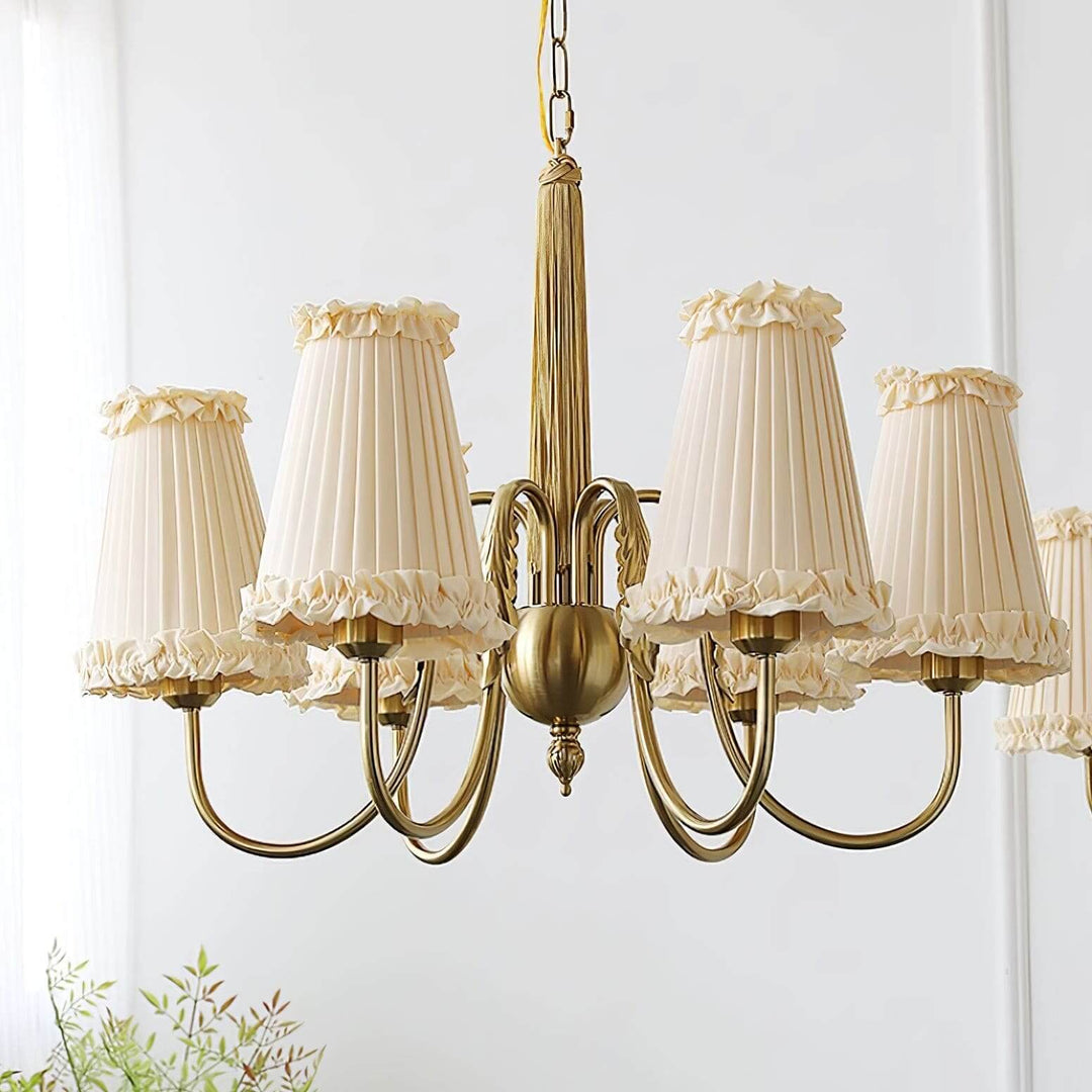 Cielia Chandelier - Contemporary Fabric Shade for Living Room