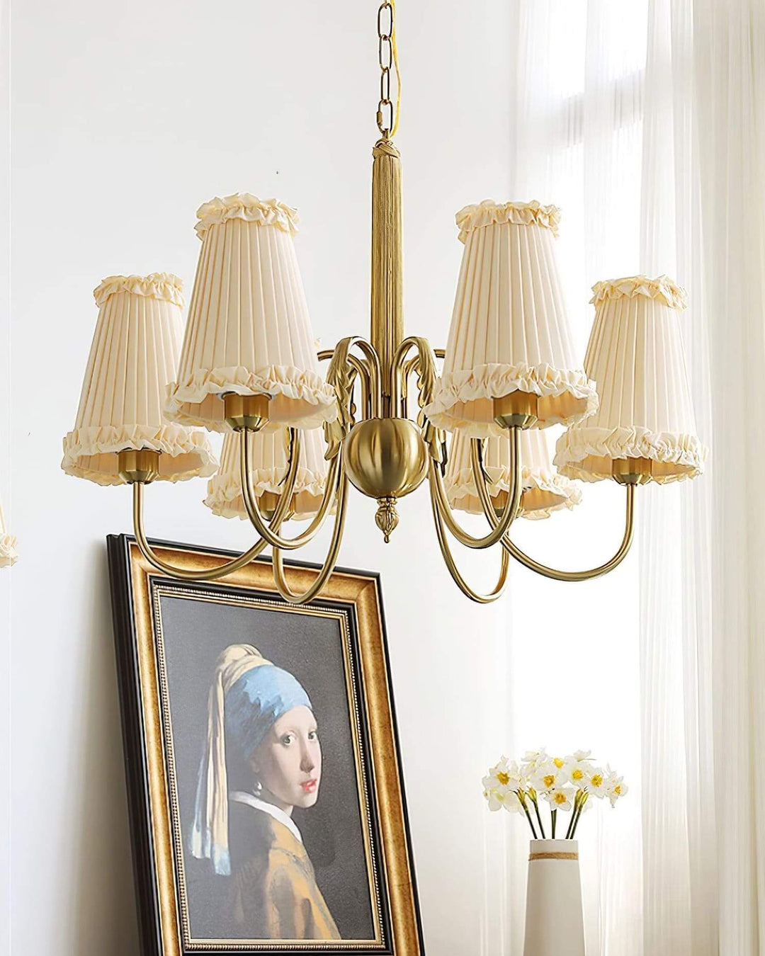 Cielia Chandelier - Contemporary Fabric Shade for Living Room