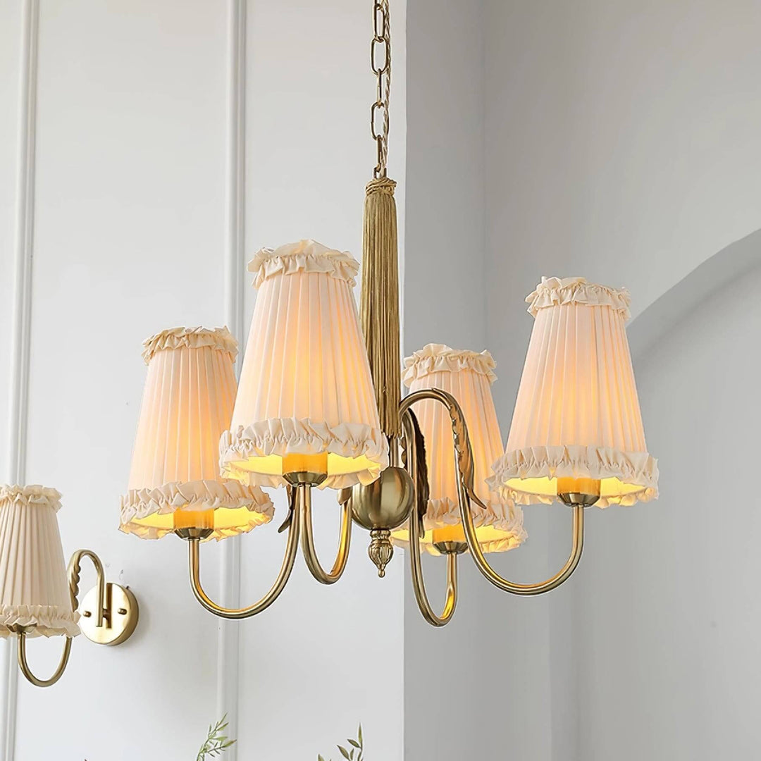 Cielia Chandelier - Contemporary Fabric Shade for Living Room
