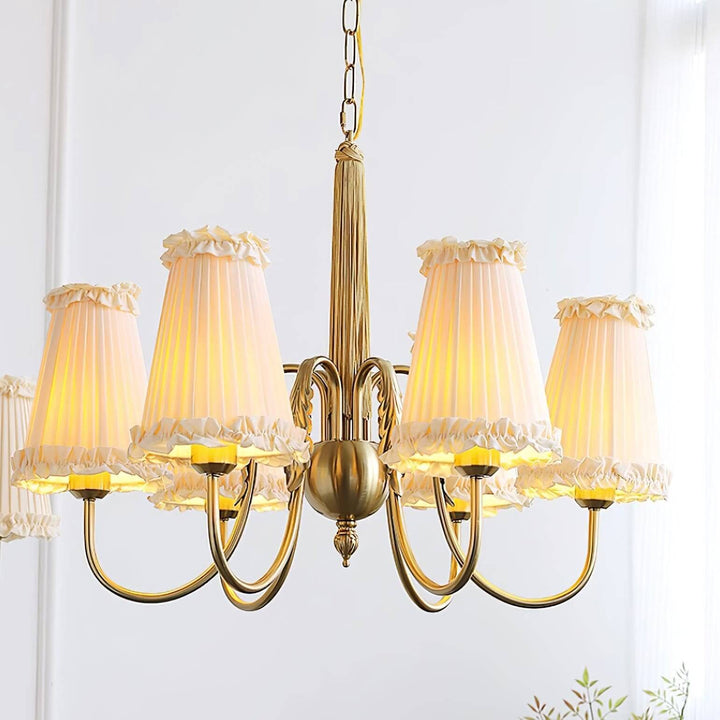 Cielia Chandelier - Contemporary Fabric Shade for Living Room