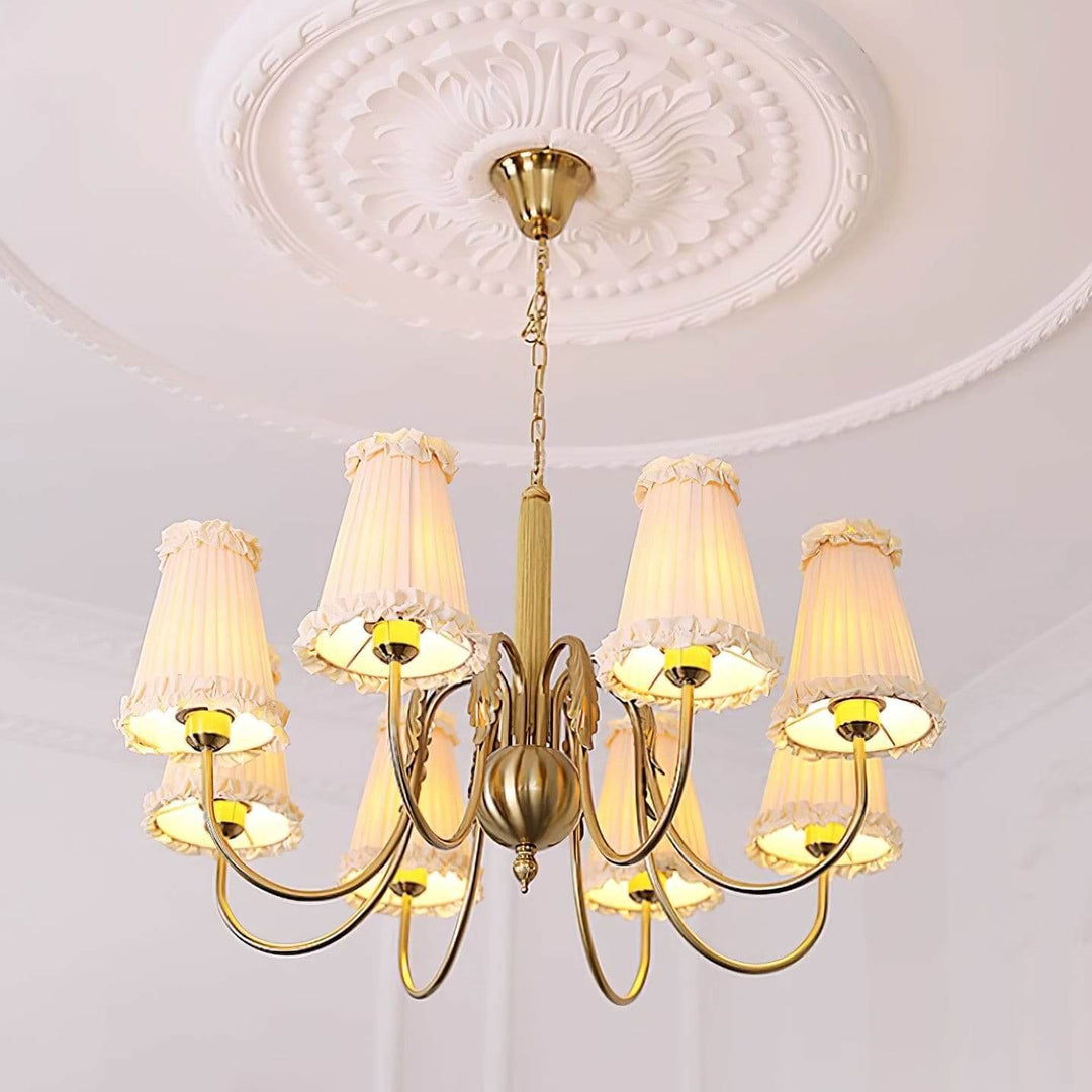 Cielia Chandelier - Contemporary Fabric Shade for Living Room
