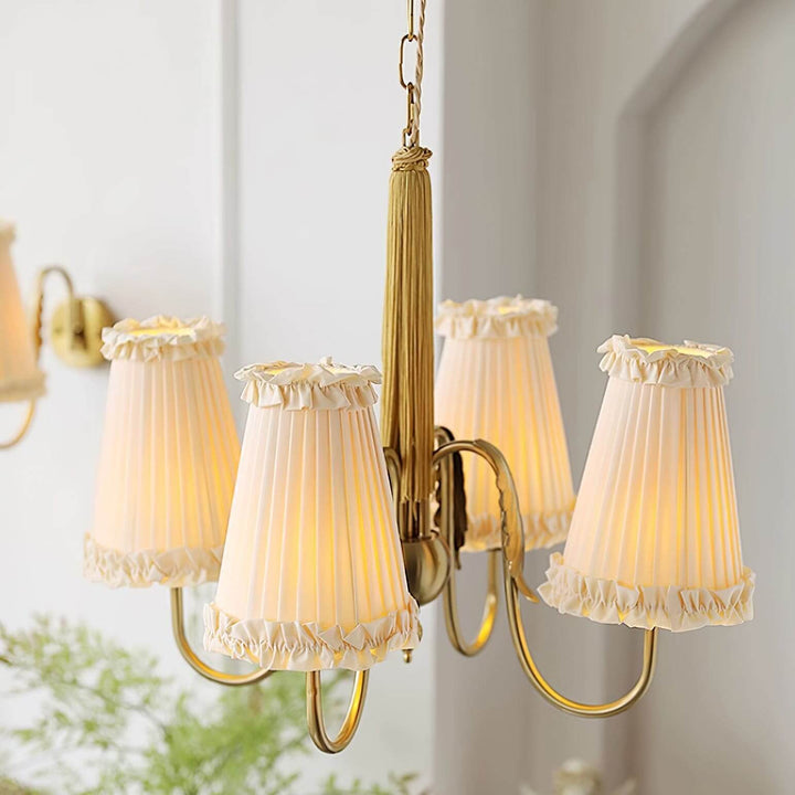 Cielia Chandelier - Contemporary Fabric Shade for Living Room