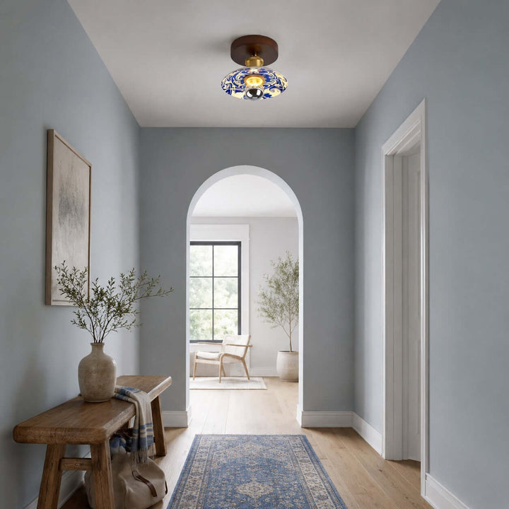 Cirelon Ceiling Lamp | Traditional Ceramic Light for Entryways