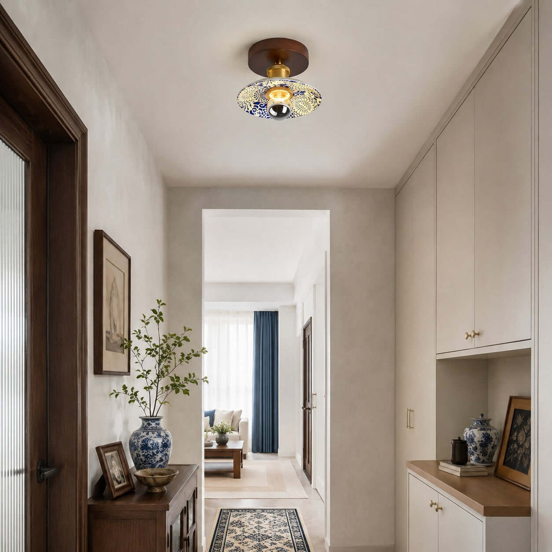 Cirelon Ceiling Lamp | Traditional Ceramic Light for Entryways