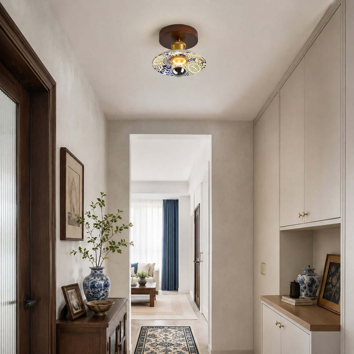 Cirelon Ceiling Lamp | Traditional Ceramic Light for Entryways