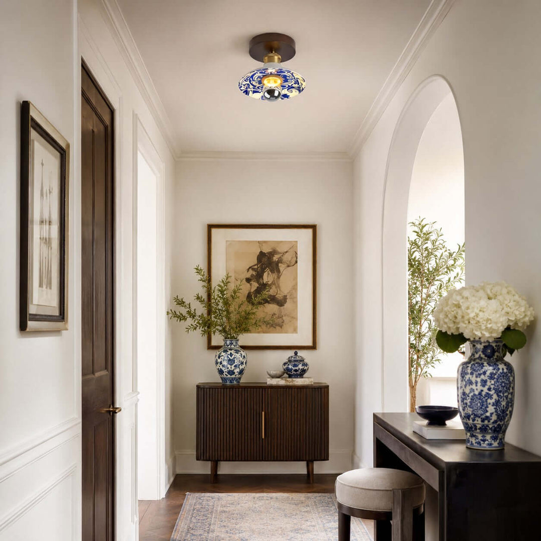 Cirelon Ceiling Lamp | Traditional Ceramic Light for Entryways