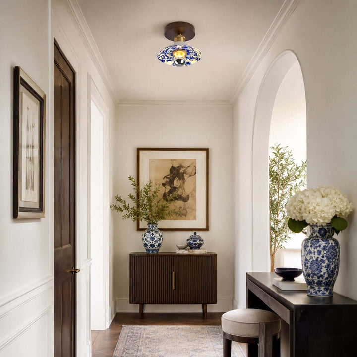 Cirelon Ceiling Lamp | Traditional Ceramic Light for Entryways