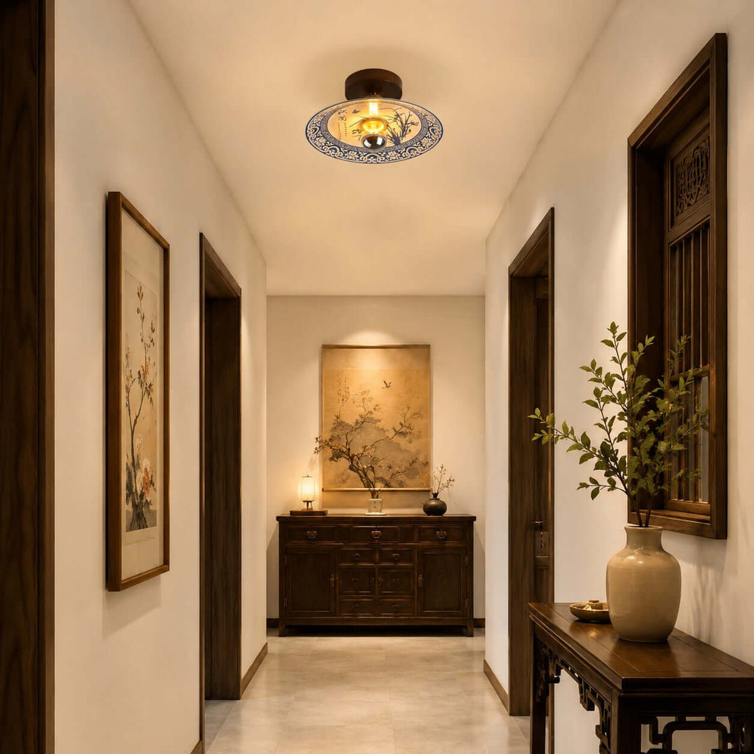 Cirelon Ceiling Lamp | Traditional Ceramic Light for Entryways