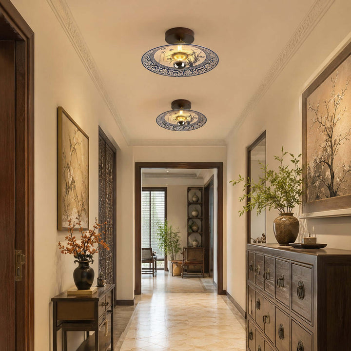 Cirelon Ceiling Lamp | Traditional Ceramic Light for Entryways