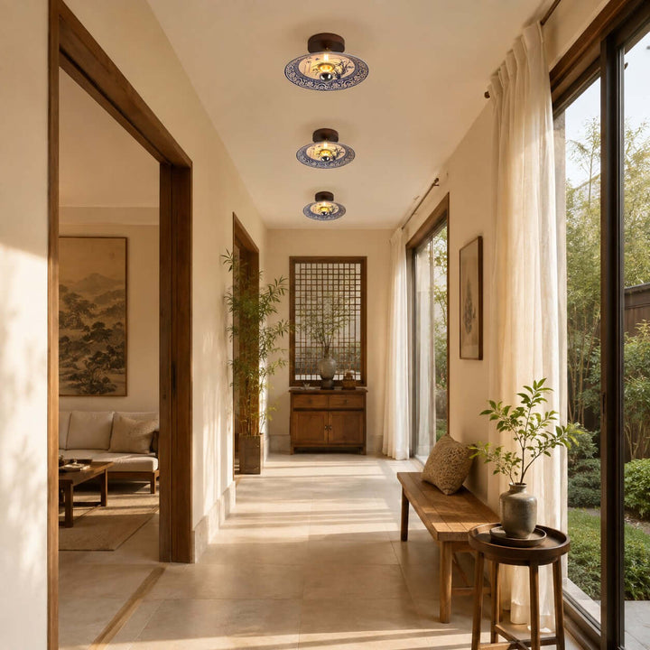 Cirelon Ceiling Lamp | Traditional Ceramic Light for Entryways