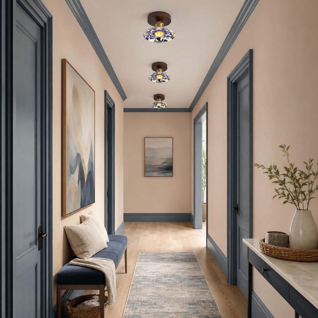 Cirelon Ceiling Lamp | Traditional Ceramic Light for Entryways
