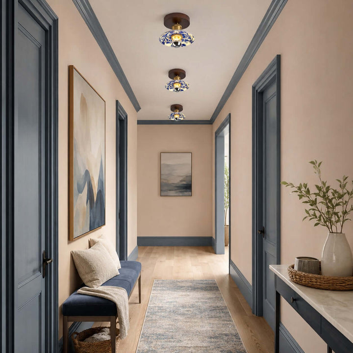 Cirelon Ceiling Lamp | Traditional Ceramic Light for Entryways