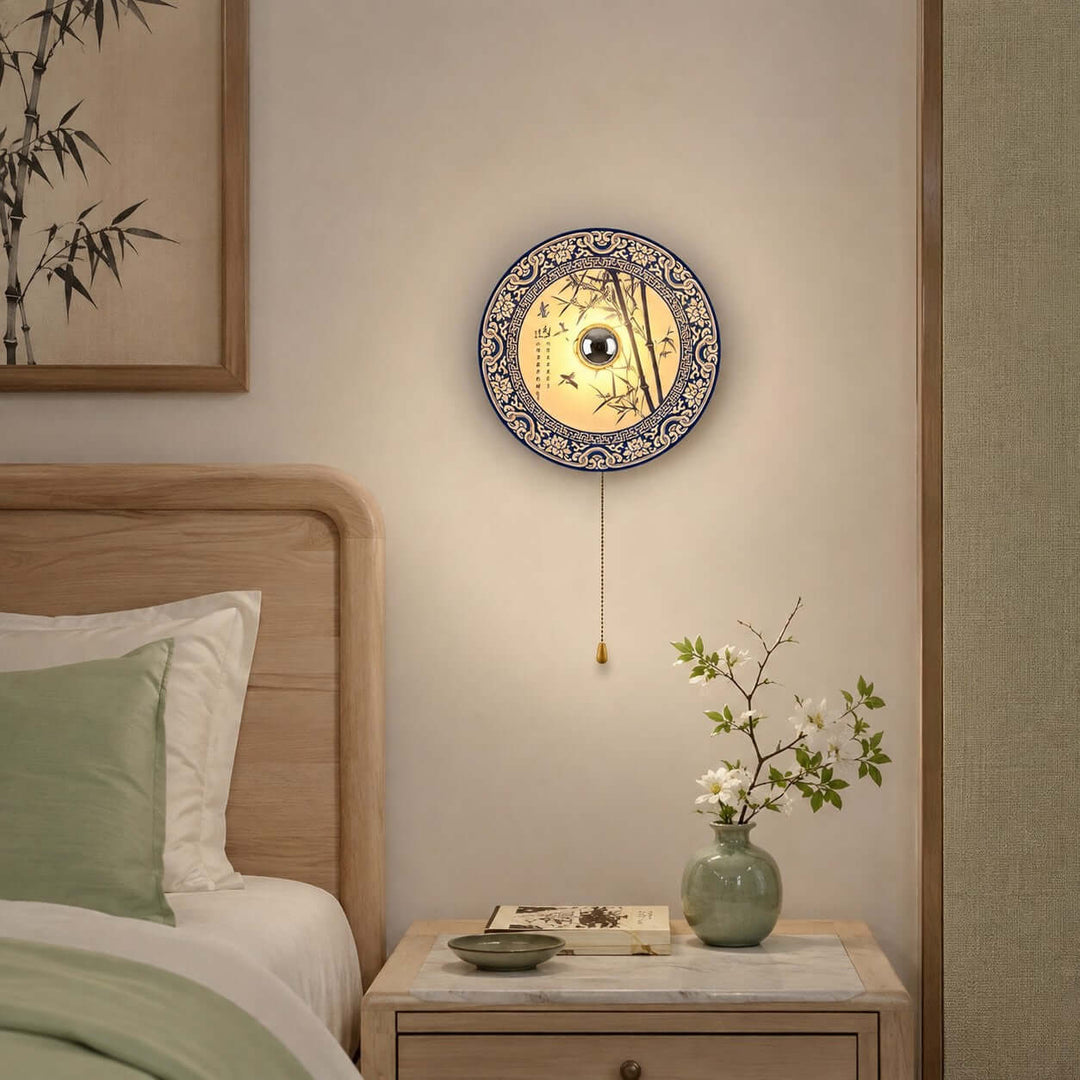 Cirelon Wabi Sabi Ceramic Wall Sconce for Bedroom and Hallway