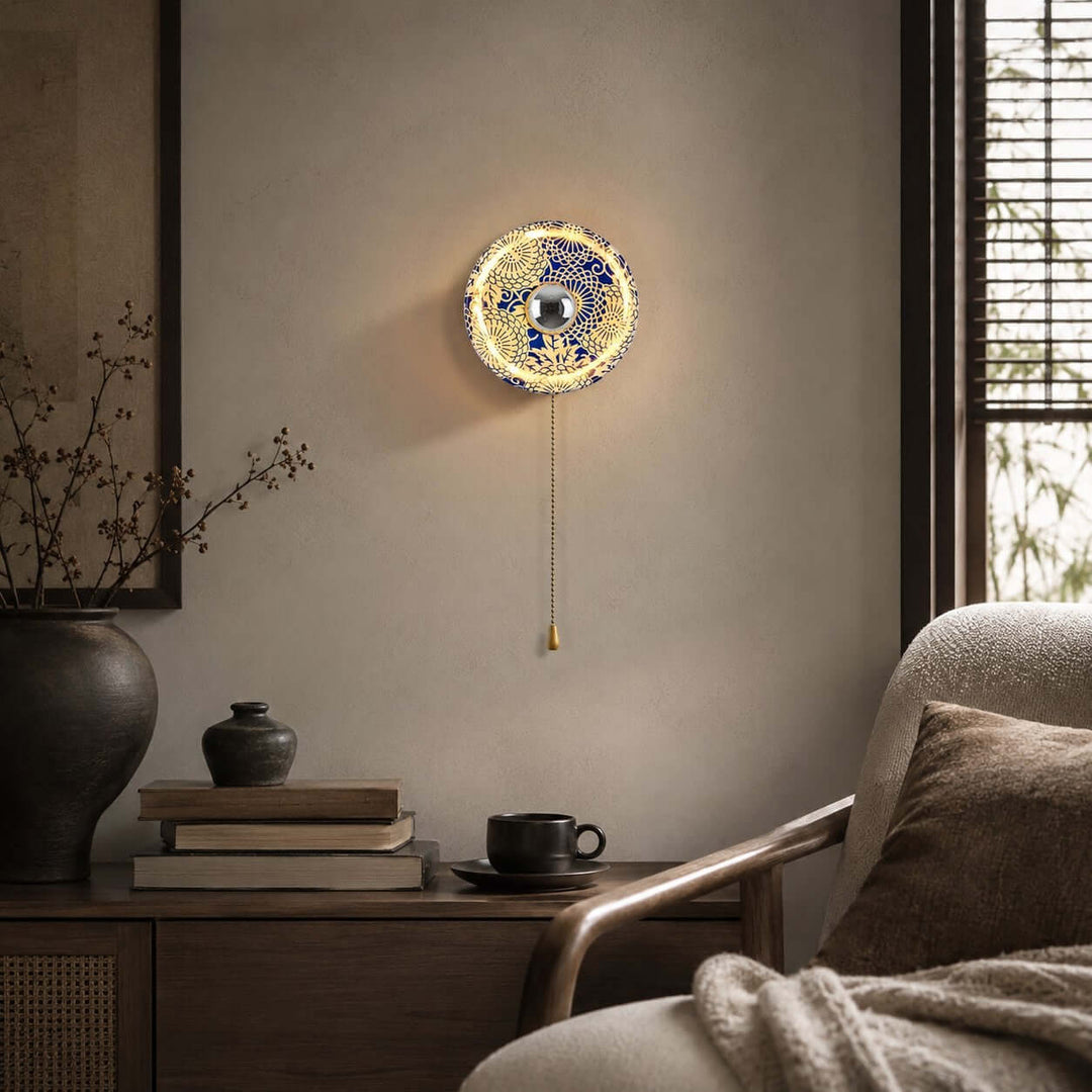 Cirelon Wabi Sabi Ceramic Wall Sconce for Bedroom and Hallway