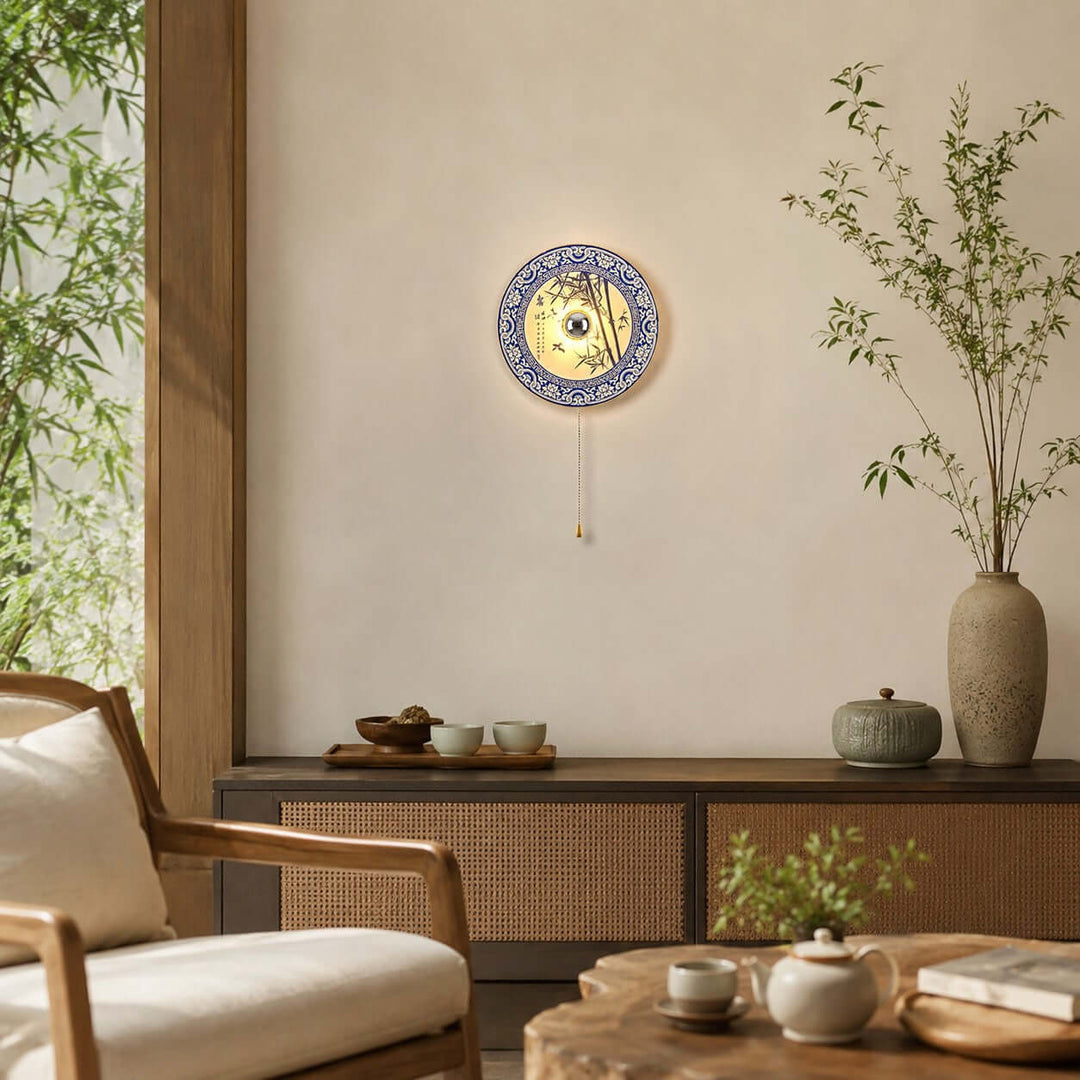 Cirelon Wabi Sabi Ceramic Wall Sconce for Bedroom and Hallway