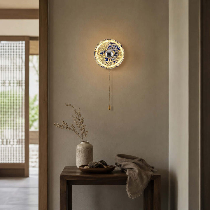 Cirelon Wabi Sabi Ceramic Wall Sconce for Bedroom and Hallway
