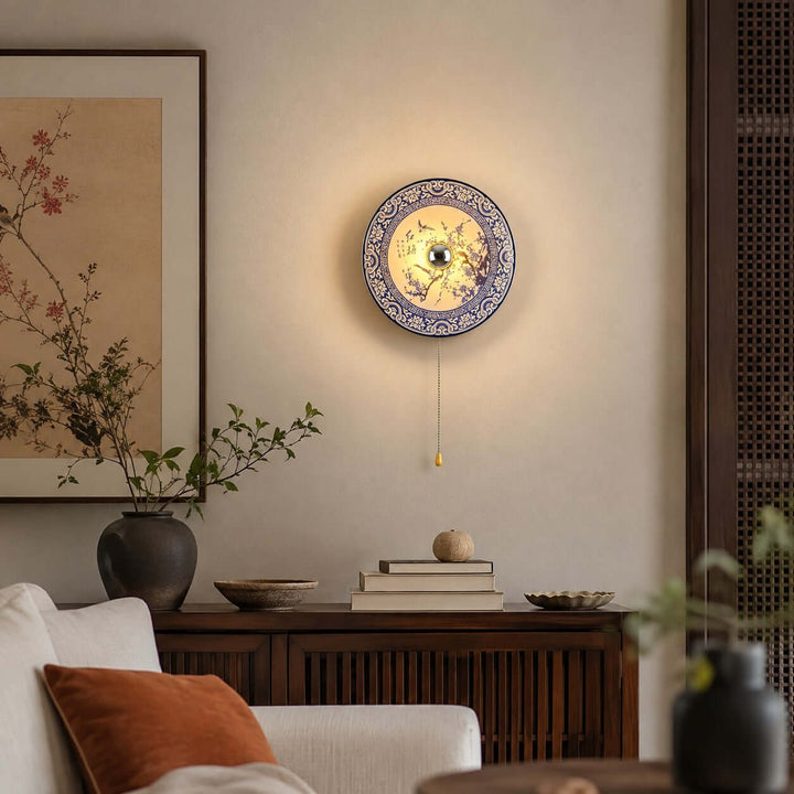 Cirelon Wabi Sabi Ceramic Wall Sconce for Bedroom and Hallway