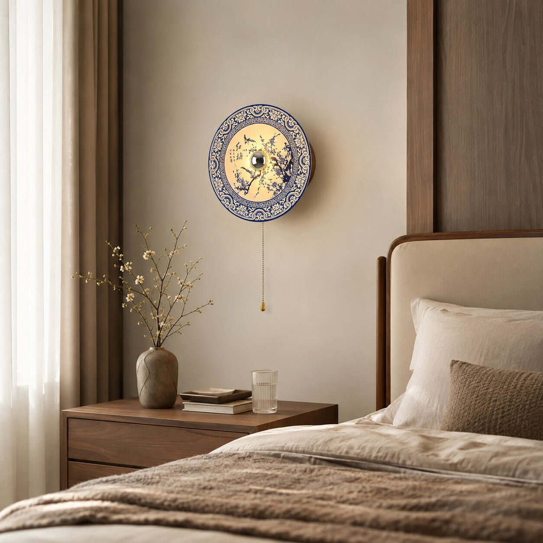 Cirelon Wabi Sabi Ceramic Wall Sconce for Bedroom and Hallway