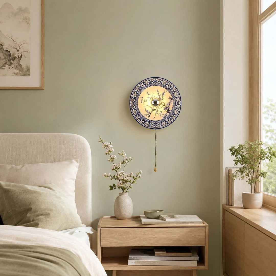 Cirelon Wabi Sabi Ceramic Wall Sconce for Bedroom and Hallway