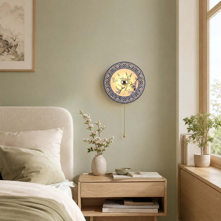 Cirelon Wabi Sabi Ceramic Wall Sconce for Bedroom and Hallway