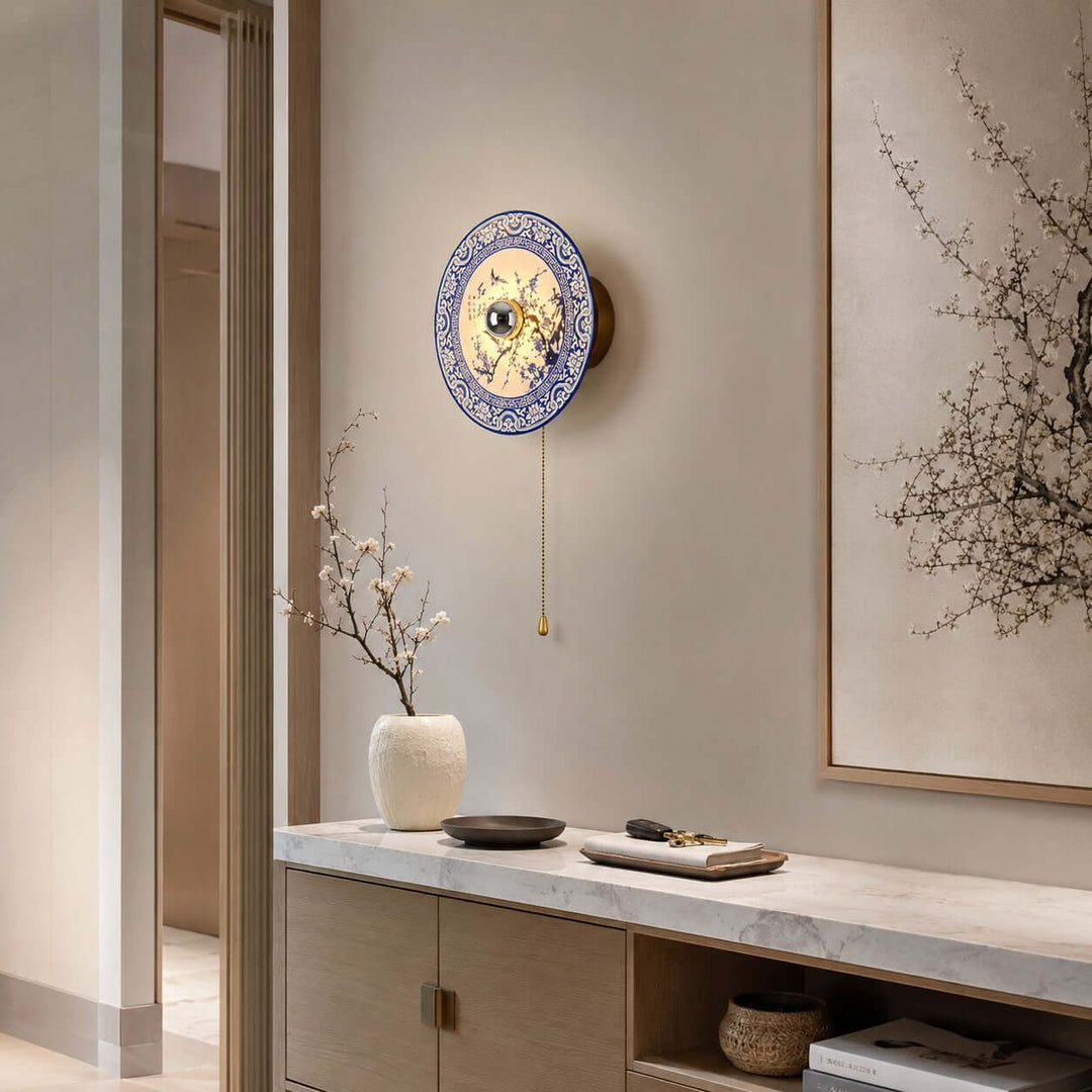 Cirelon Wabi Sabi Ceramic Wall Sconce for Bedroom and Hallway