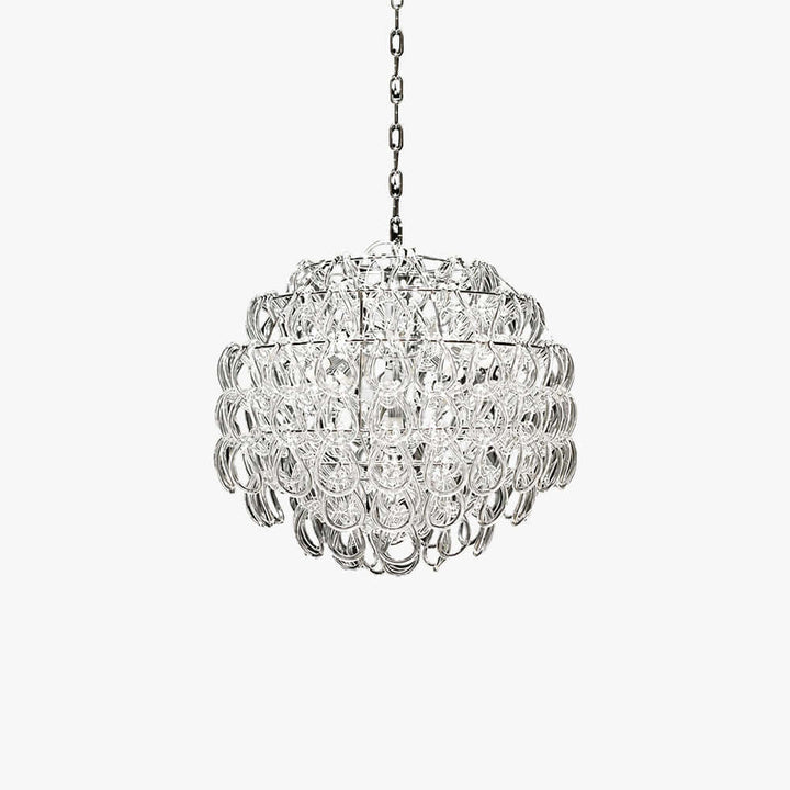 Modern Glam Glass Chandelier for Dining Room and Bedroom Decor