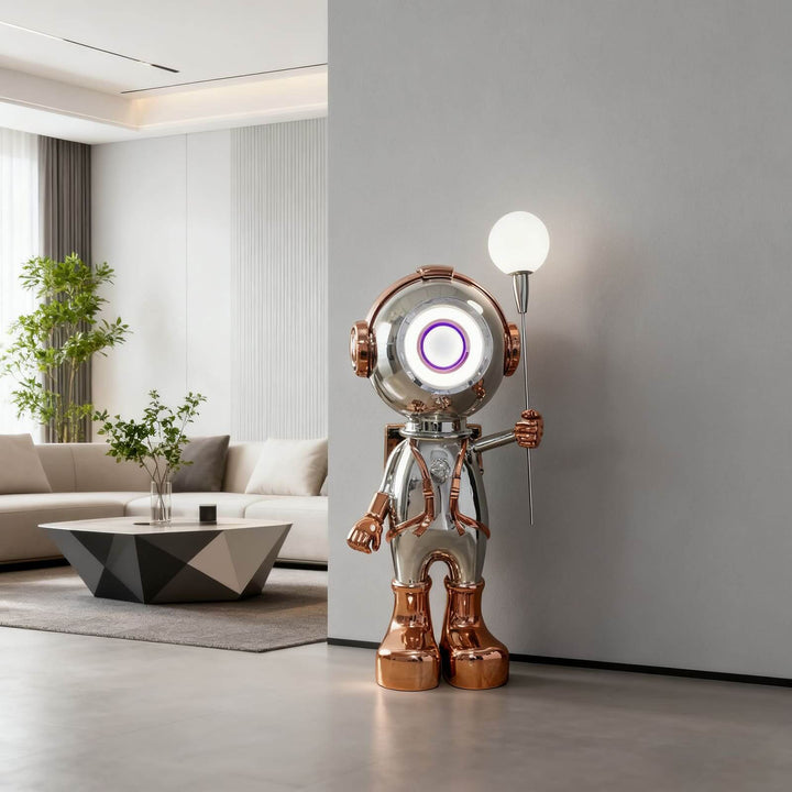 Clymet Art Deco Floor Lamp – Astronaut Sculpture for Living Room