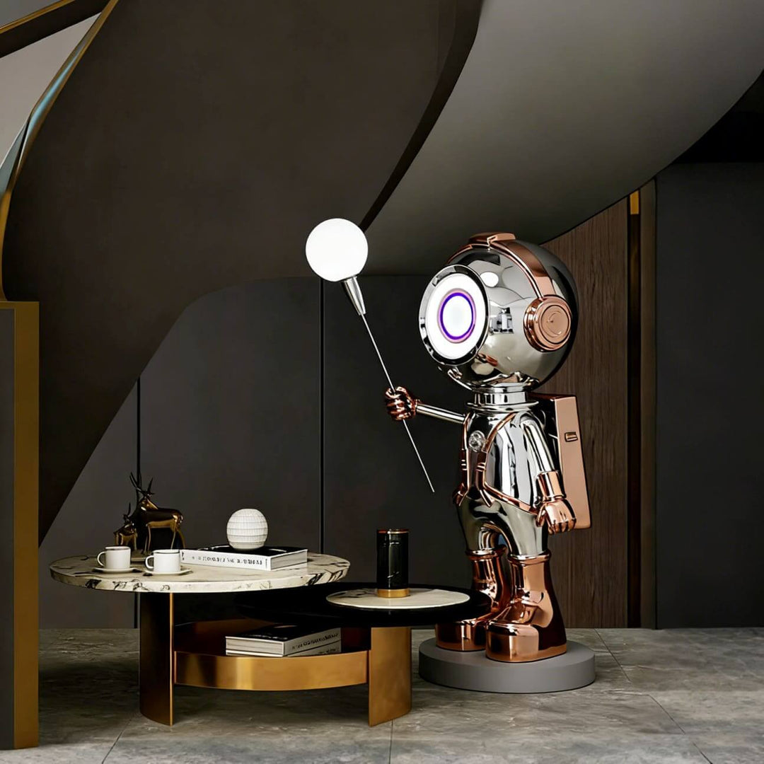 Clymet Art Deco Floor Lamp – Astronaut Sculpture for Living Room