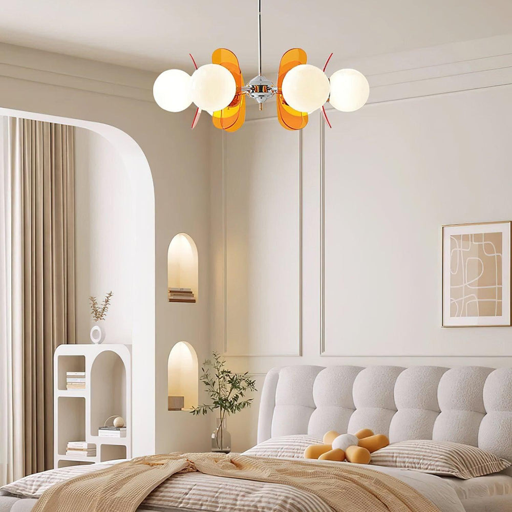 Coloured Petal Chandelier - Glass Light for Modern Homes | Vinlighting | Vinlighting