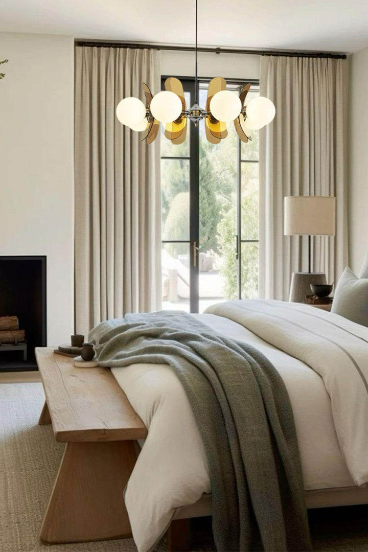 Coloured Petal Chandelier - Glass Light for Modern Homes | Vinlighting | Vinlighting