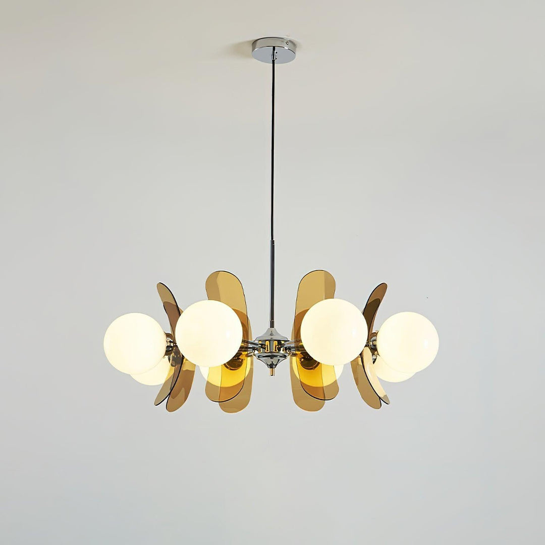 Coloured Petal Chandelier - Glass Light for Modern Homes | Vinlighting | Vinlighting